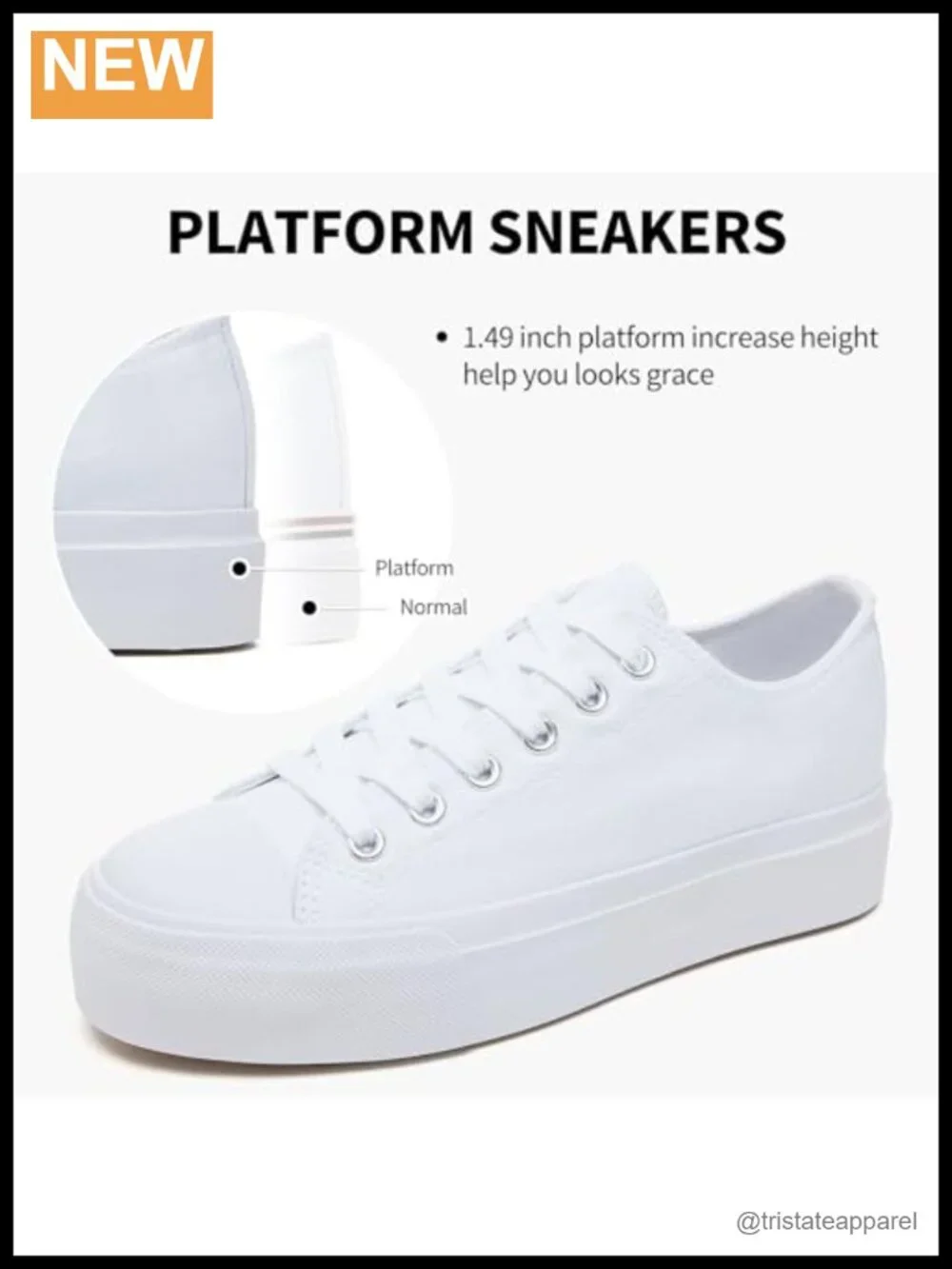 Women's Platform Canvas Sneakers - Breathable, Non-Slip, Lace-Up